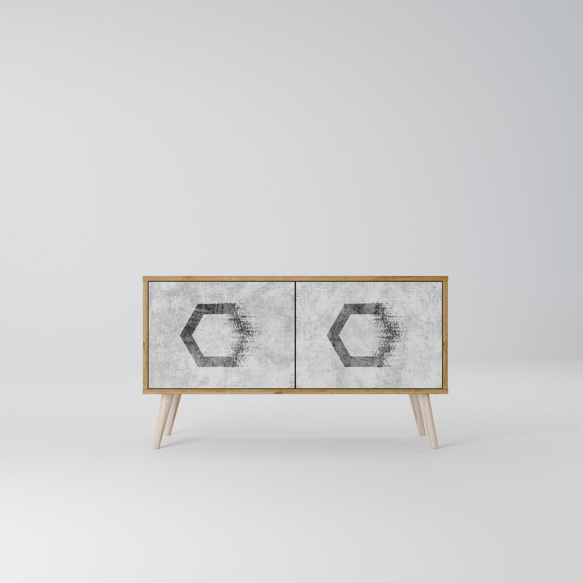 HEXAGONAL FIGURES Kompaktní dvoudveřový TV stolek