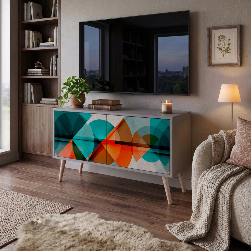 CIRCULAR RHAPSODY Kompaktní dvoudveřový TV stolek