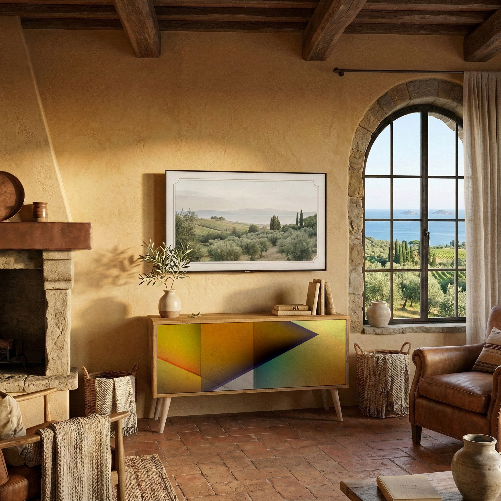 PIERCING SHARPNESS Kompaktní dvoudveřový TV stolek