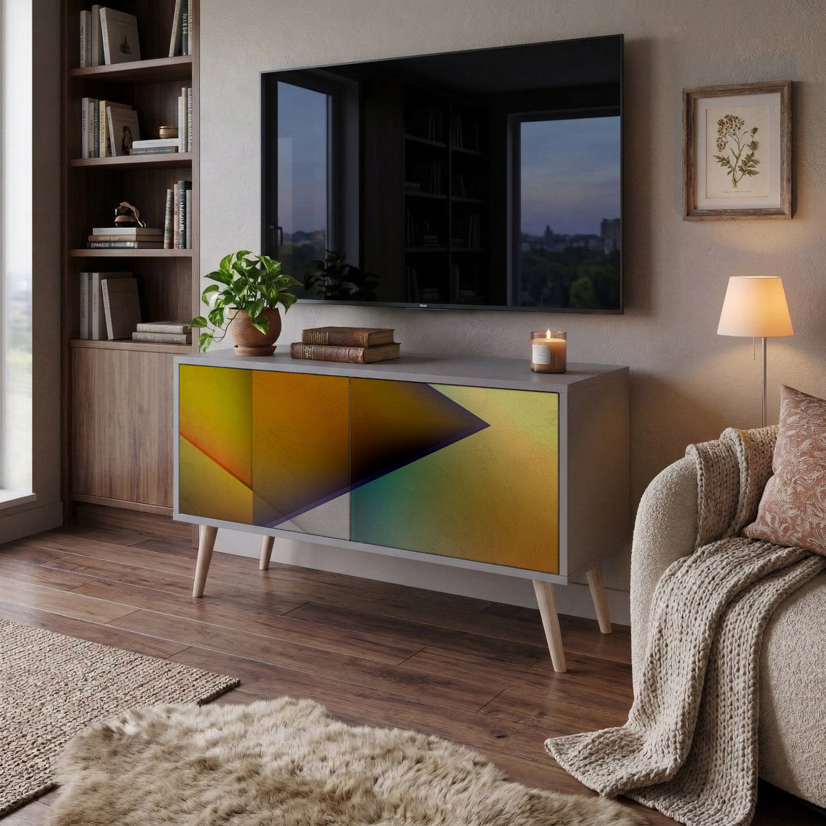 PIERCING SHARPNESS Kompaktní dvoudveřový TV stolek