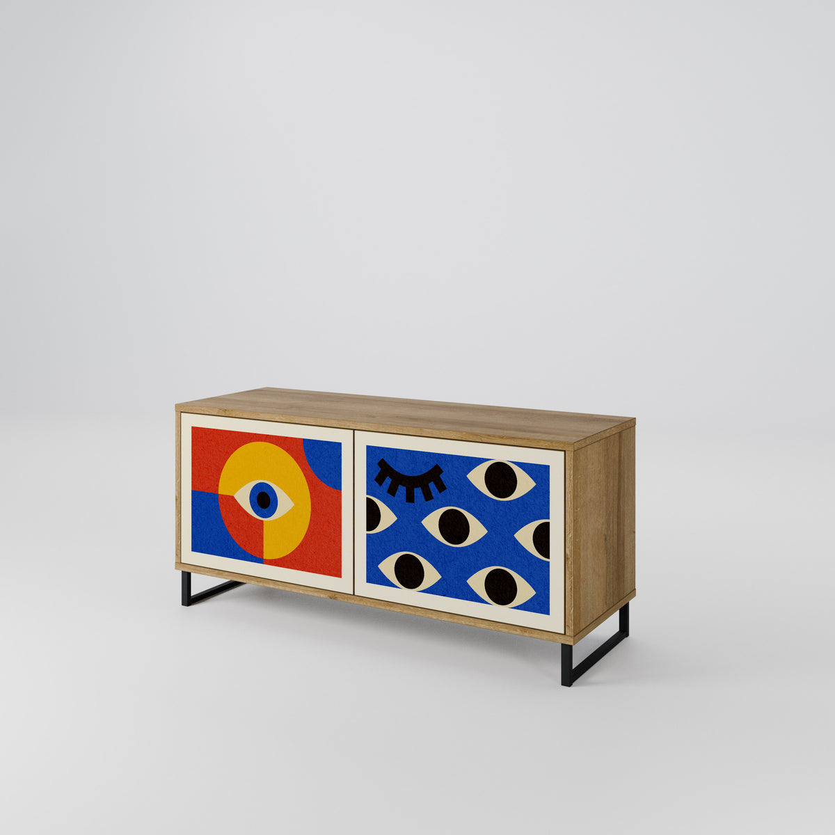GEOMETRIC EYES Kompaktní dvoudveřový TV stolek