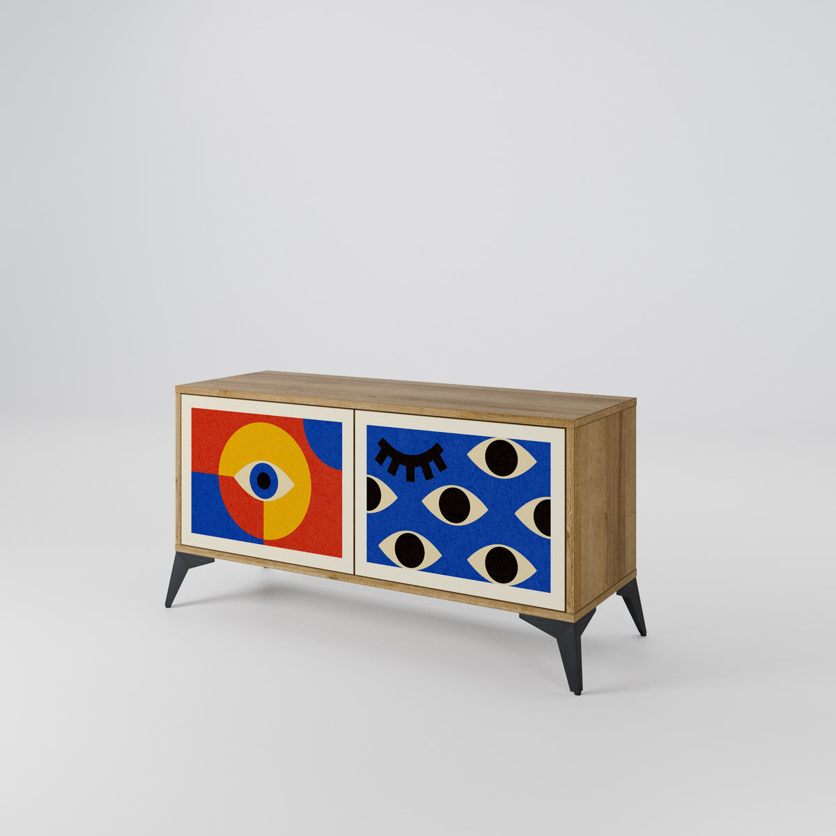 GEOMETRIC EYES Kompaktní dvoudveřový TV stolek