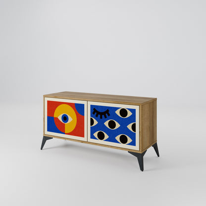 GEOMETRIC EYES Kompaktní dvoudveřový TV stolek