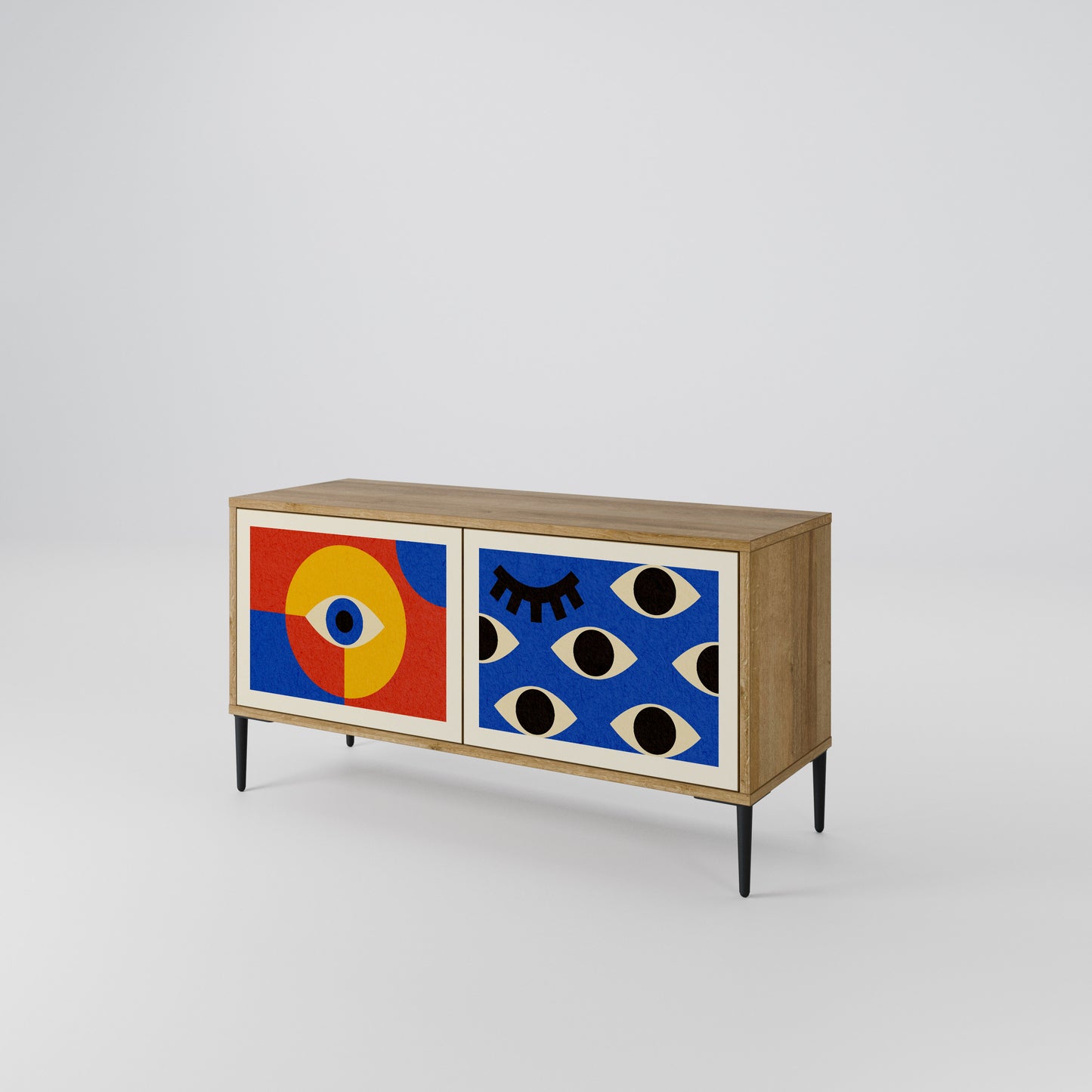 GEOMETRIC EYES Kompaktní dvoudveřový TV stolek
