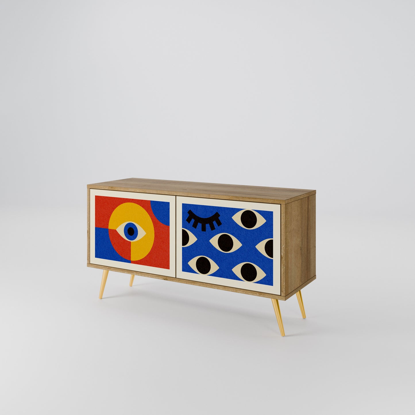 GEOMETRIC EYES Kompaktní dvoudveřový TV stolek