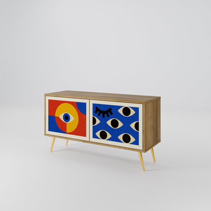 GEOMETRIC EYES Kompaktní dvoudveřový TV stolek