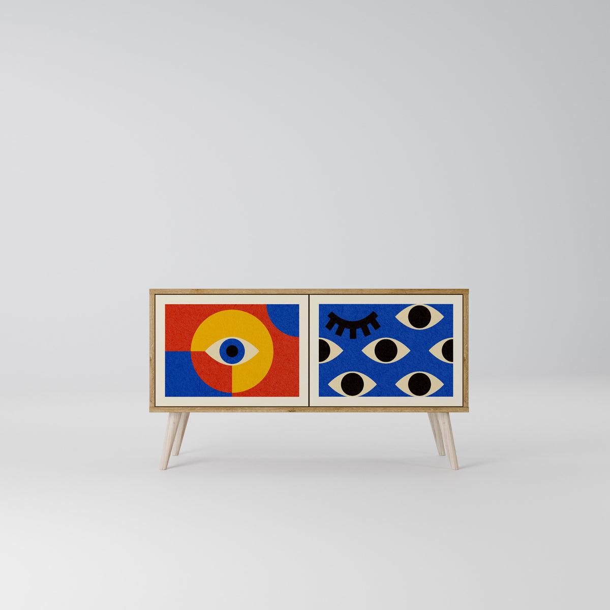 GEOMETRIC EYES Kompaktní dvoudveřový TV stolek
