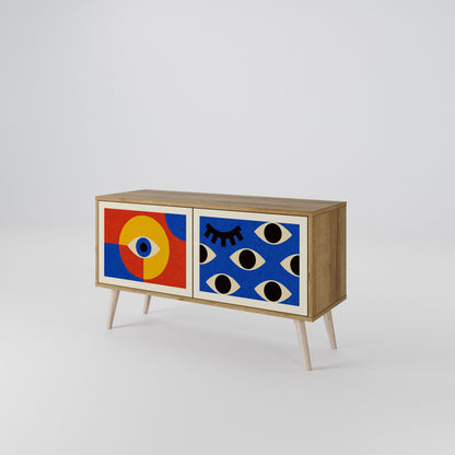 GEOMETRIC EYES Kompaktní dvoudveřový TV stolek