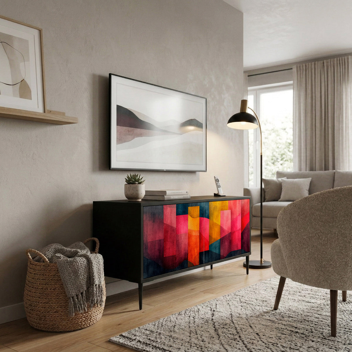 COLORFUL SOUNDS Kompaktní dvoudveřový TV stolek