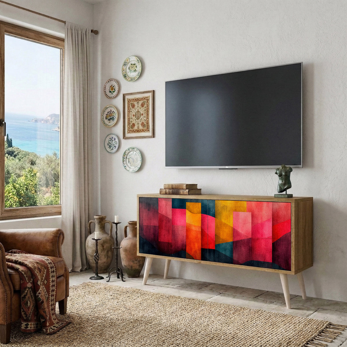 COLORFUL SOUNDS Kompaktní dvoudveřový TV stolek