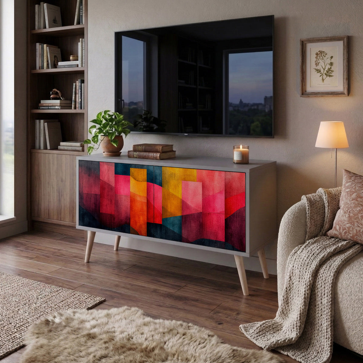 COLORFUL SOUNDS Kompaktní dvoudveřový TV stolek