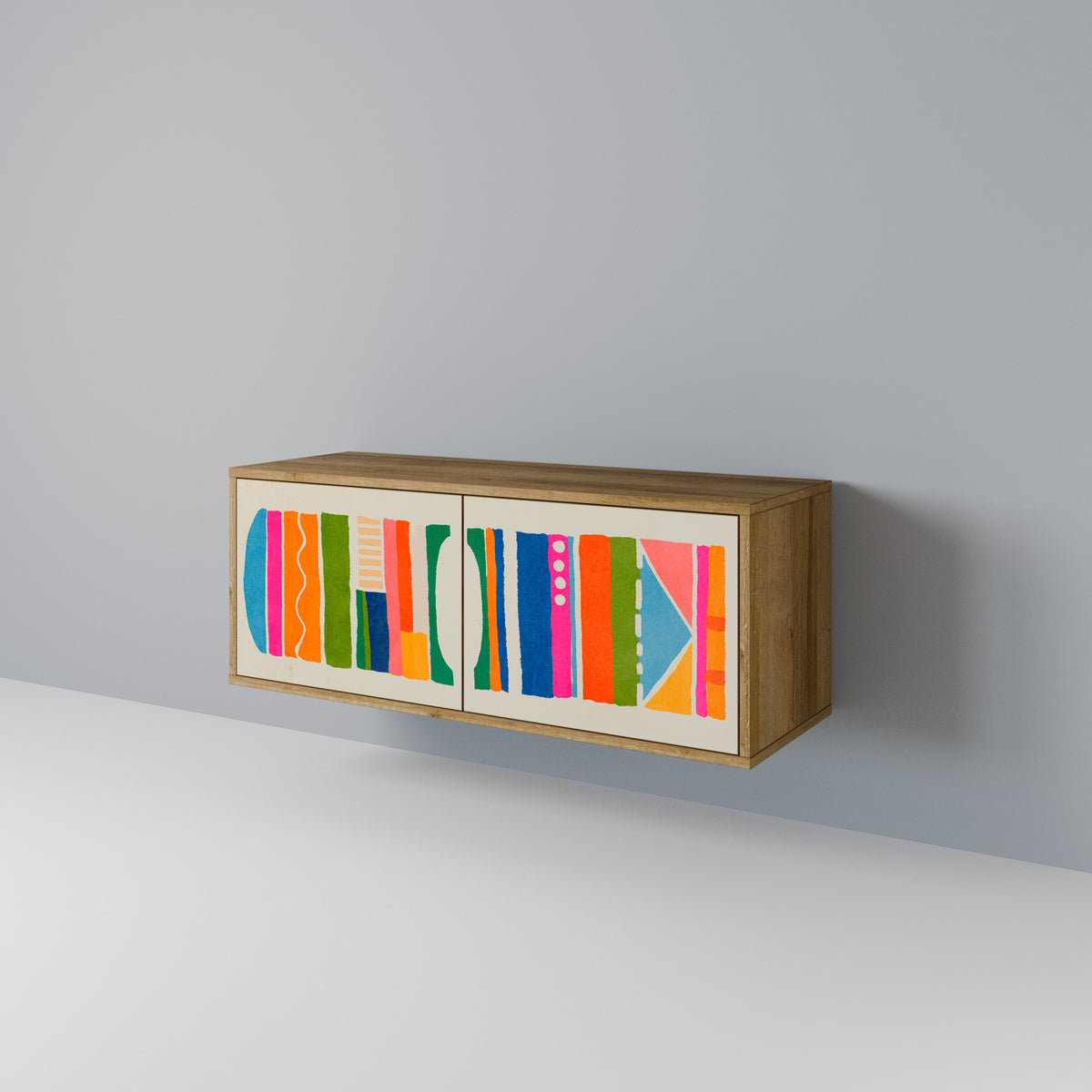 GEOMETRIC SHINE Kompaktní dvoudveřový TV stolek