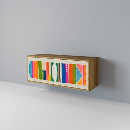 GEOMETRIC SHINE Kompaktní dvoudveřový TV stolek