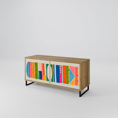 GEOMETRIC SHINE Kompaktní dvoudveřový TV stolek