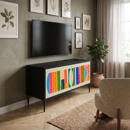 GEOMETRIC SHINE Kompaktní dvoudveřový TV stolek