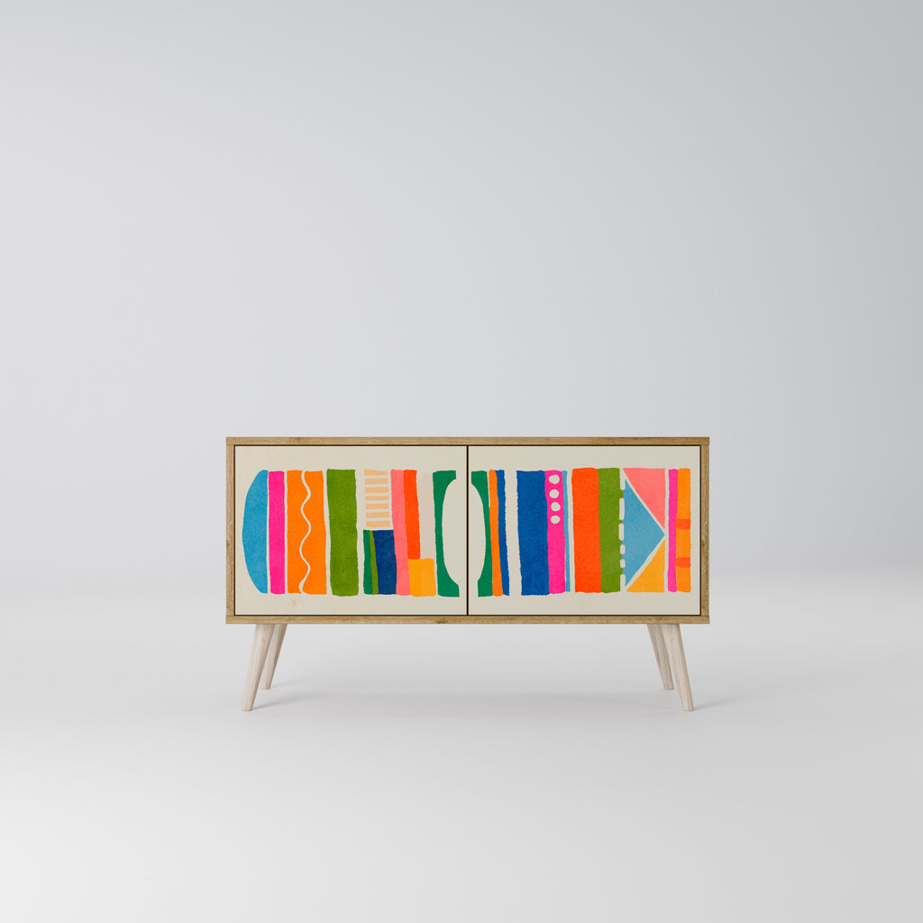 GEOMETRIC SHINE Kompaktní dvoudveřový TV stolek