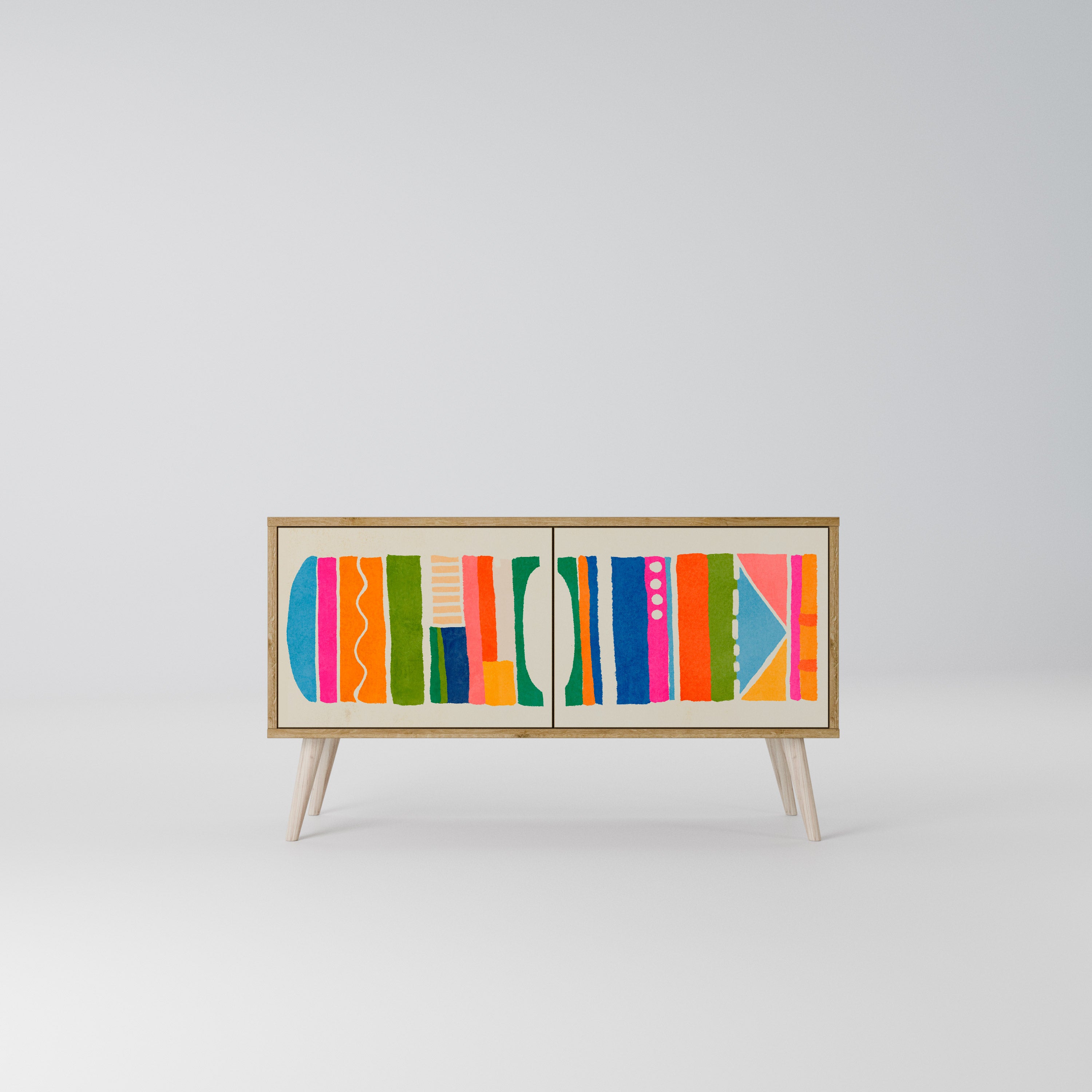 GEOMETRIC SHINE Kompaktní dvoudveřový TV stolek