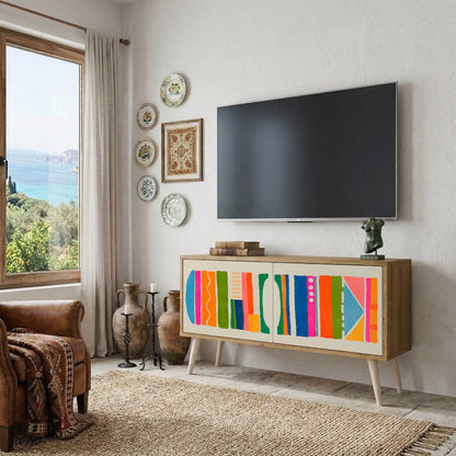 GEOMETRIC SHINE Kompaktní dvoudveřový TV stolek