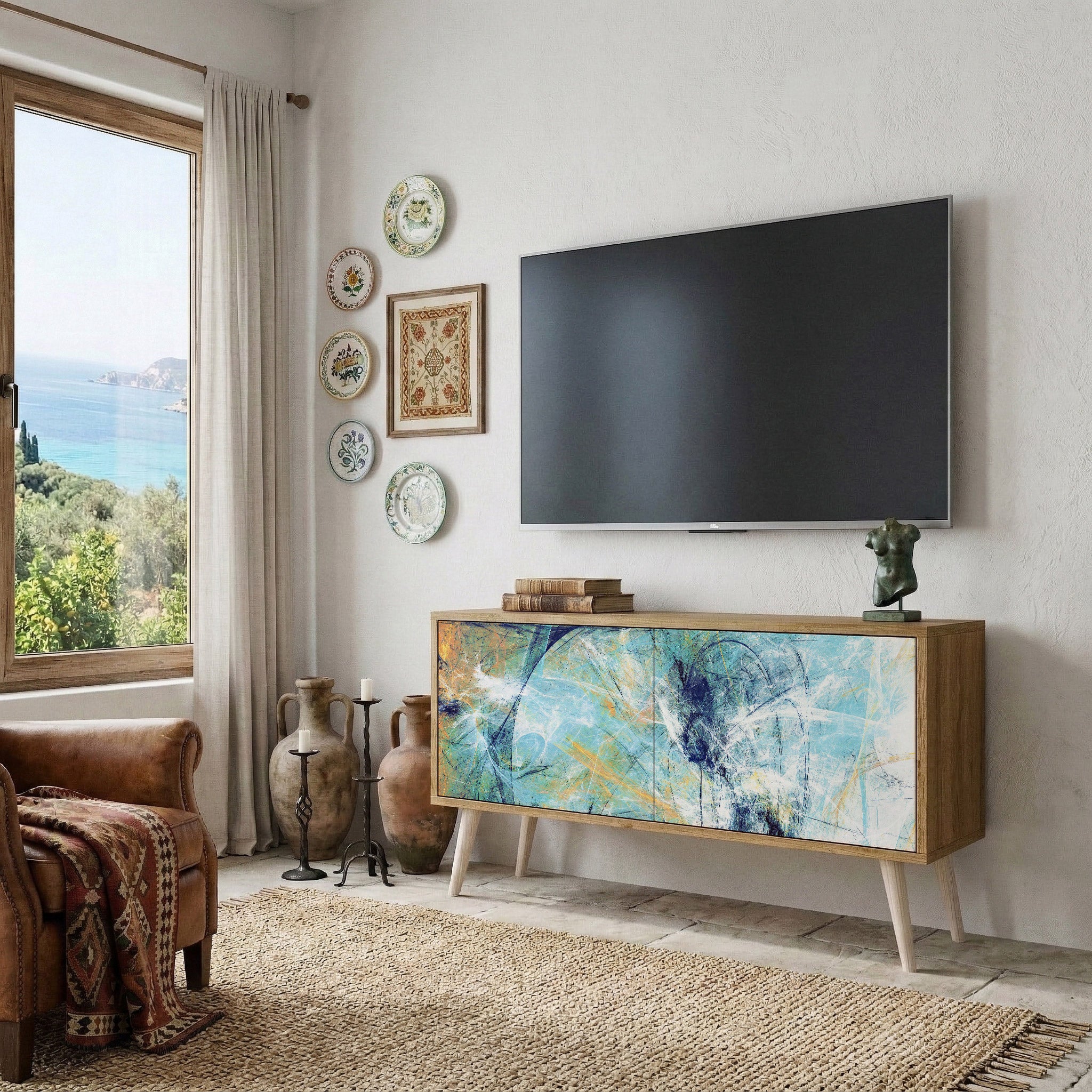 ABSTRACT THOUGHTS Kompaktní dvoudveřový TV stolek