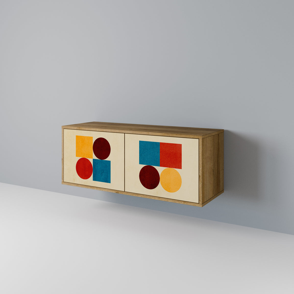 GEOMETRIC PUZZLE Kompaktní dvoudveřový TV stolek