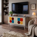 GEOMETRIC PUZZLE Kompaktní dvoudveřový TV stolek