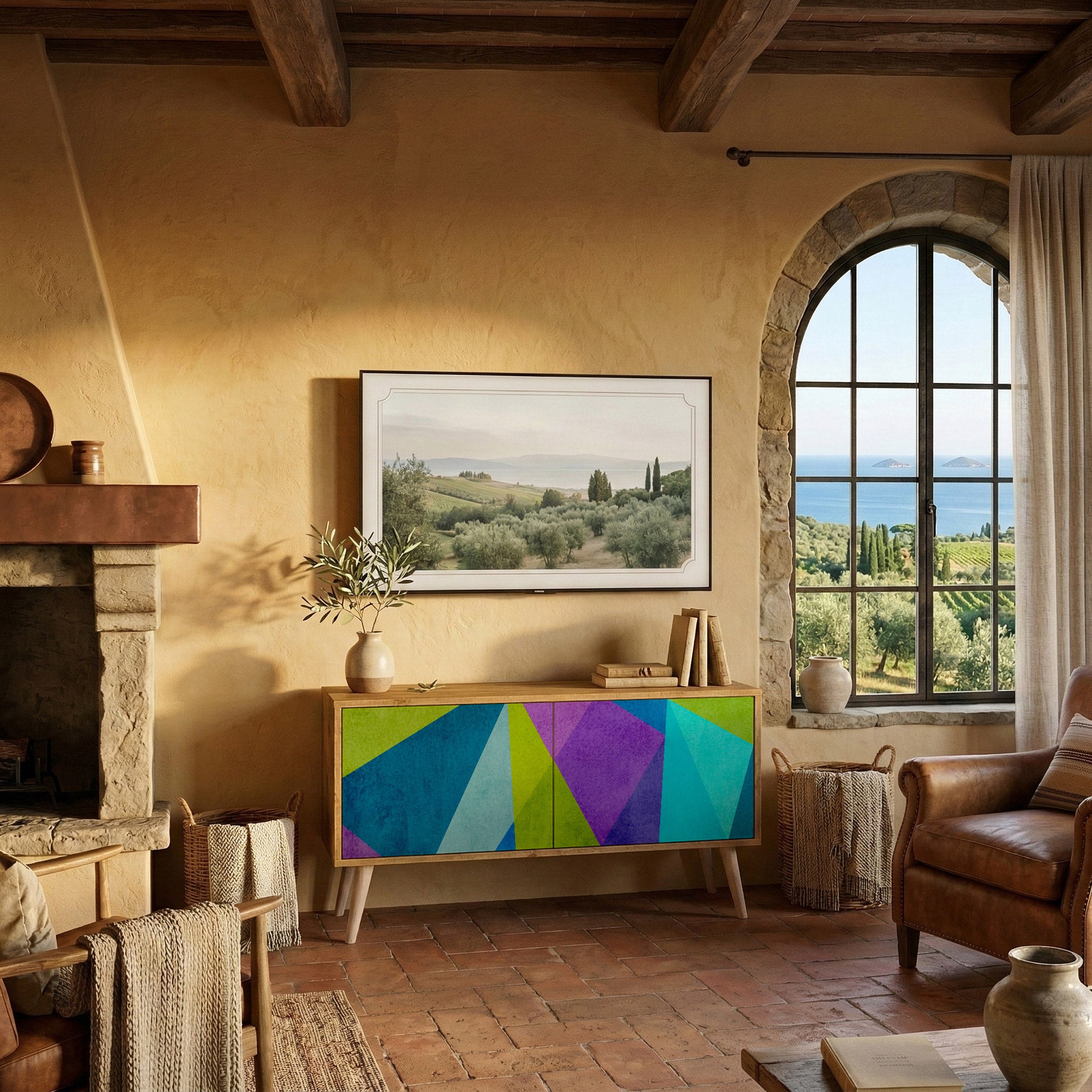 COLD SHOWCASE Kompaktní dvoudveřový TV stolek