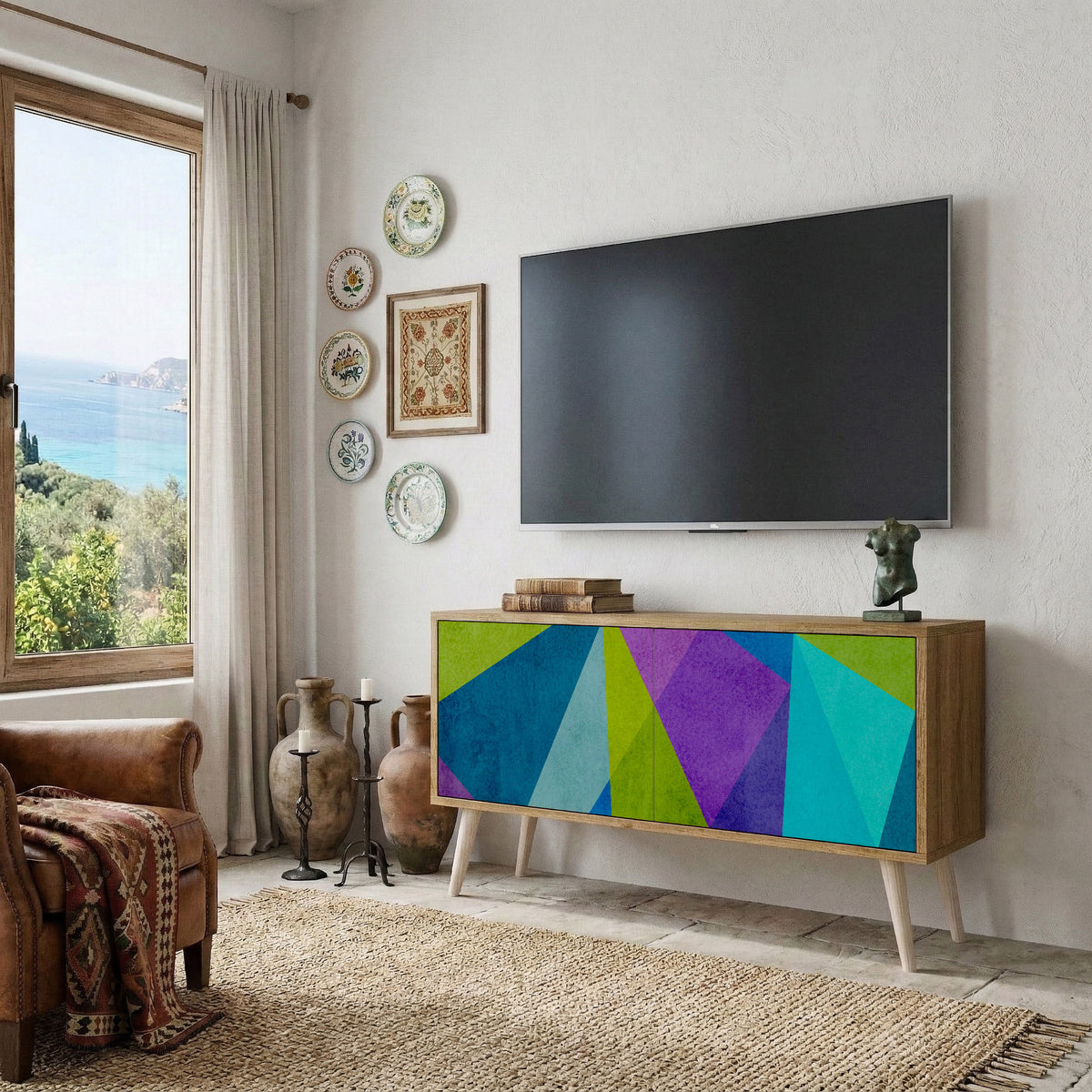 COLD SHOWCASE Kompaktní dvoudveřový TV stolek