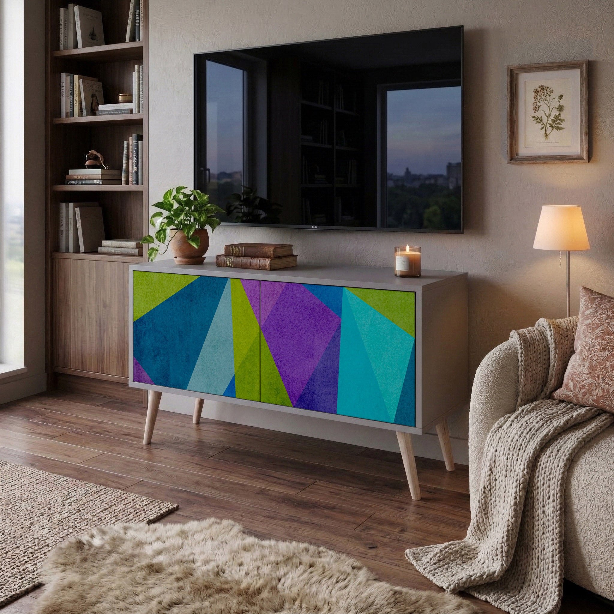 COLD SHOWCASE Kompaktní dvoudveřový TV stolek