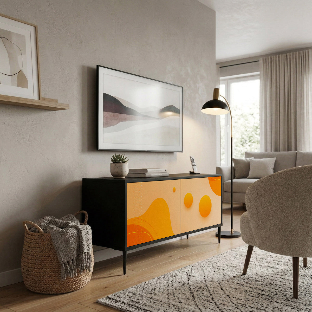 ORANGE ARRANGEMENT Kompaktní dvoudveřový TV stolek