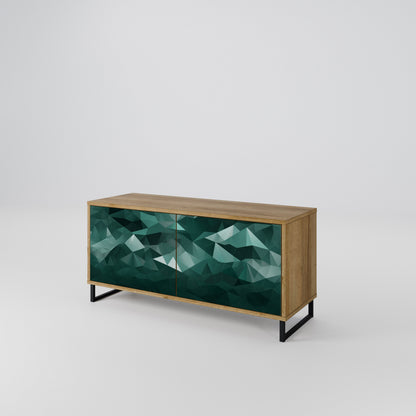 POLYGONAL FLOATING Kompaktní dvoudveřový TV stolek