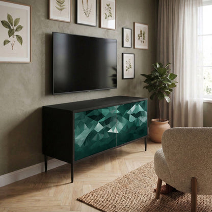 POLYGONAL FLOATING Kompaktní dvoudveřový TV stolek