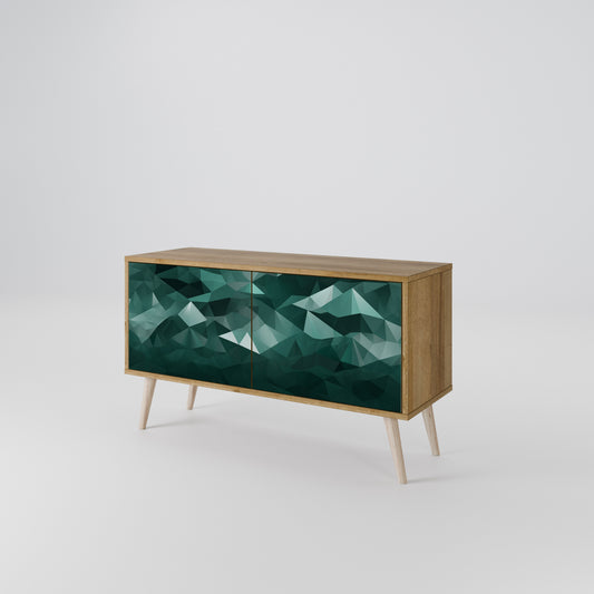 POLYGONAL FLOATING Kompaktní dvoudveřový TV stolek