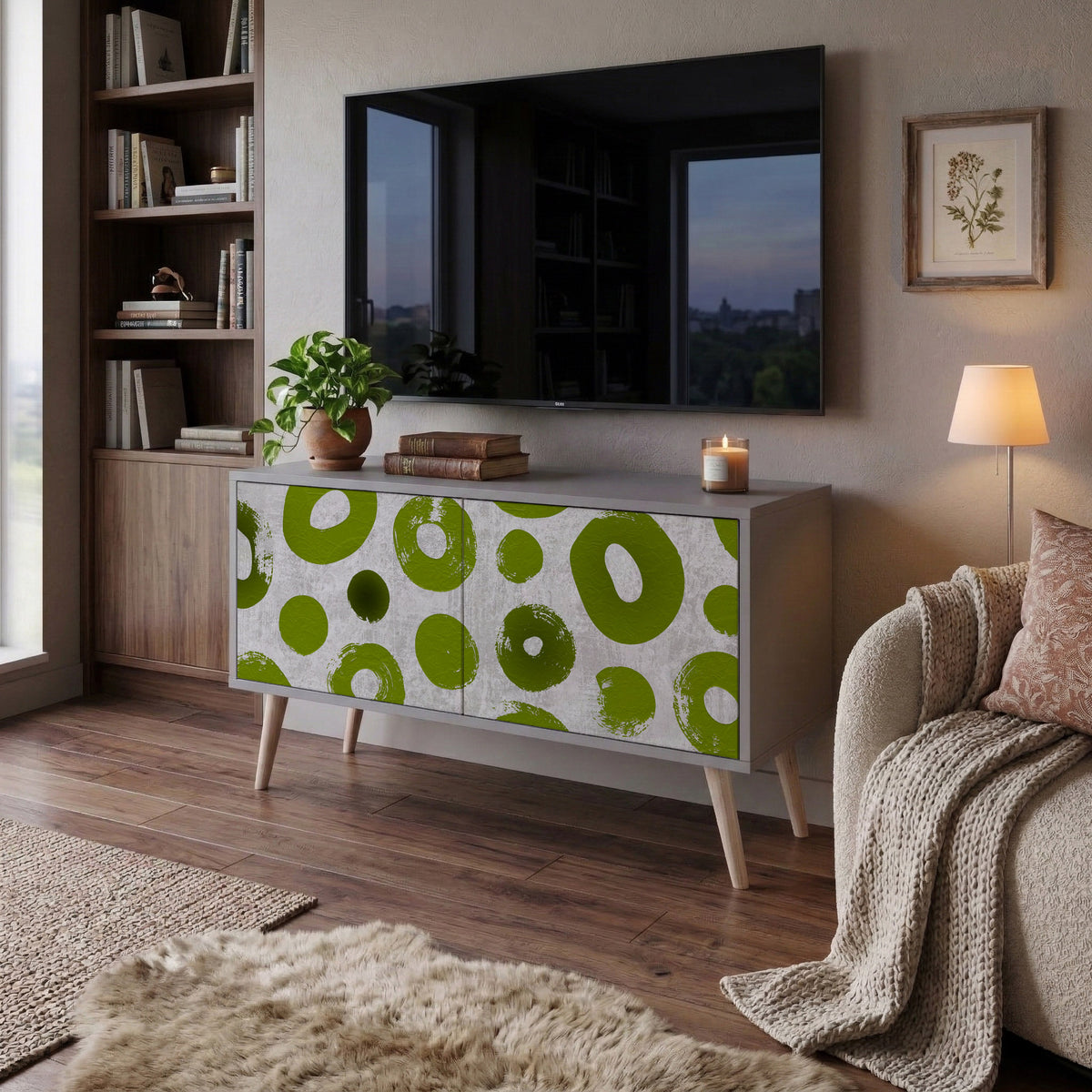 GREEN RHAPSODY Kompaktní dvoudveřový TV stolek