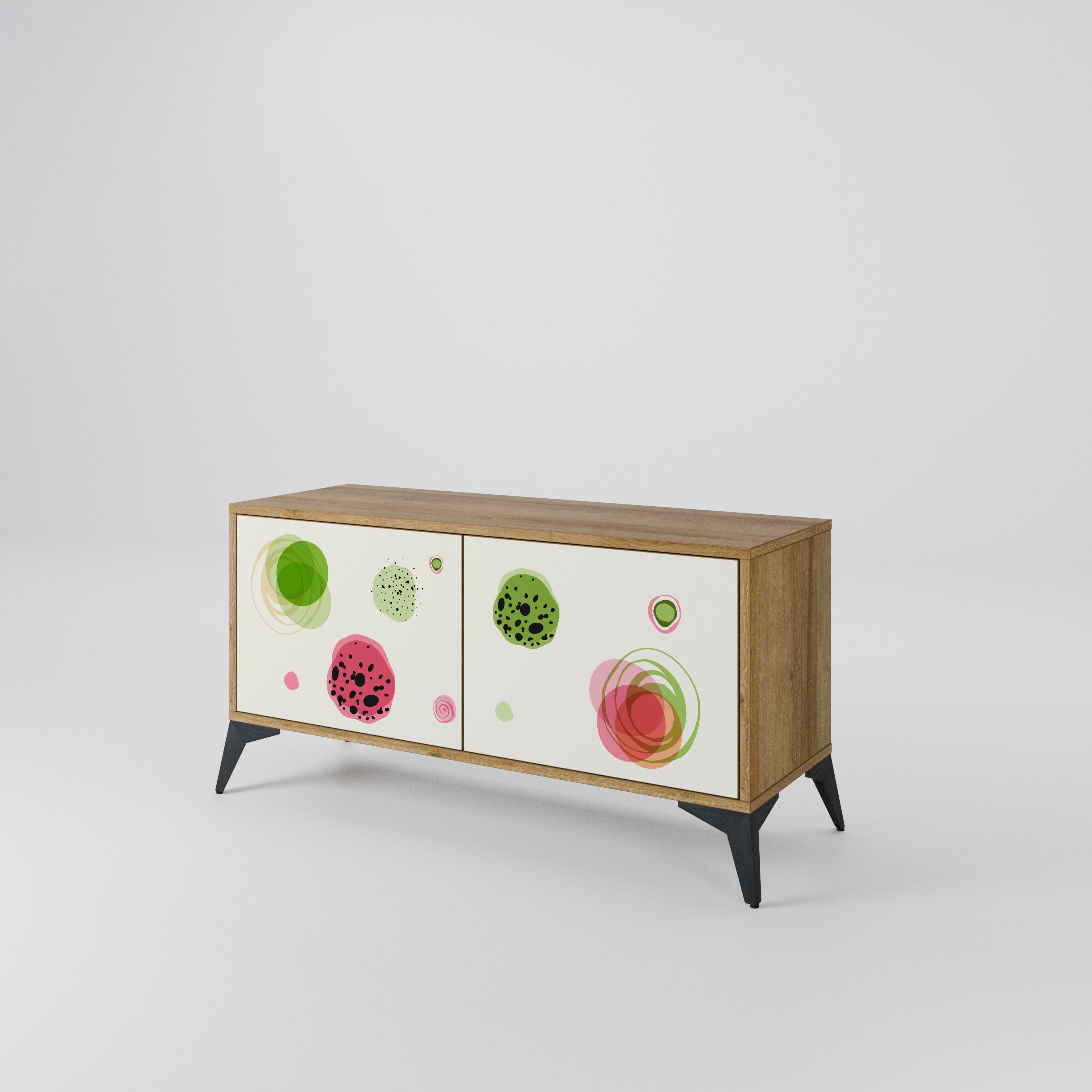 COLORFUL COSMOS Compact 2-Door TV Cabinet