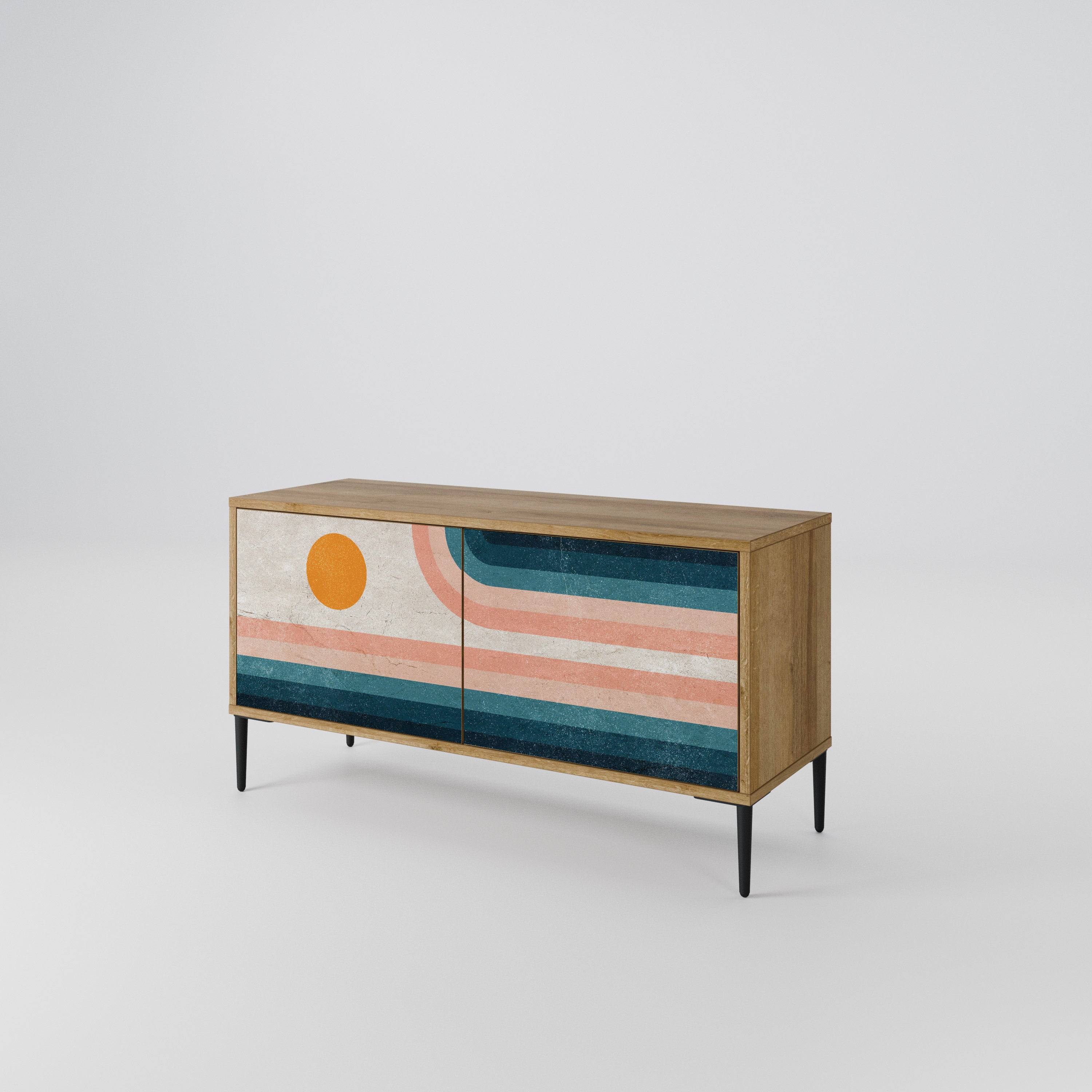 TWO HALVES Compact 2-Door TV Cabinet