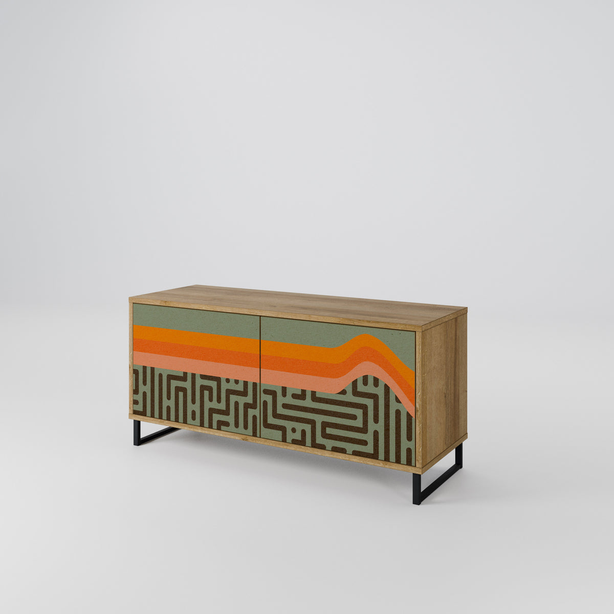 SIMPLE SOLUTIONS Kompaktní dvoudveřový TV stolek