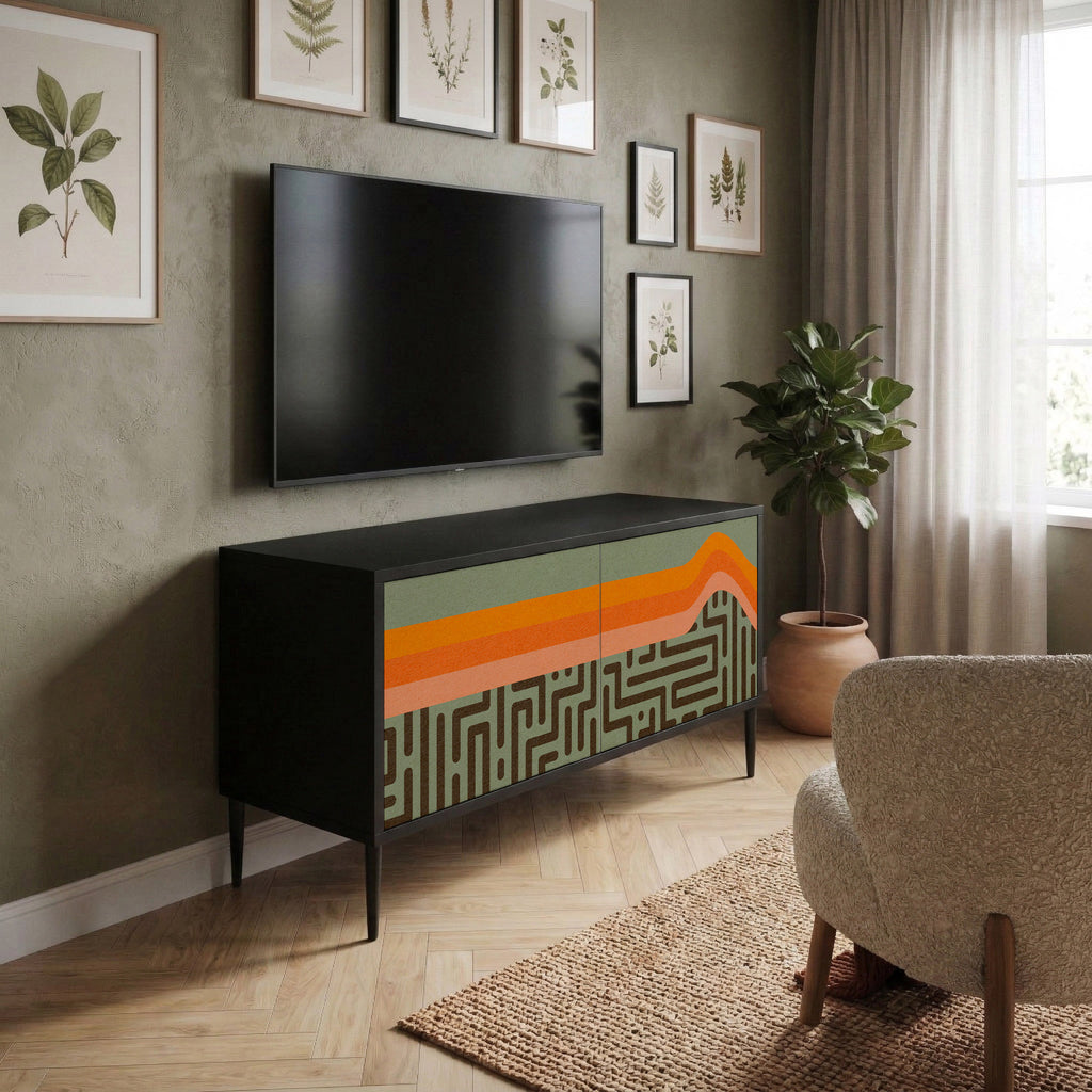 SIMPLE SOLUTIONS Kompaktní dvoudveřový TV stolek