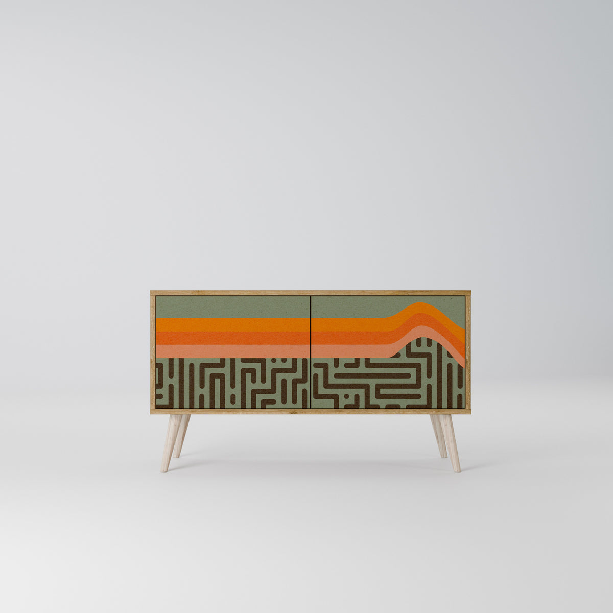 SIMPLE SOLUTIONS Kompaktní dvoudveřový TV stolek