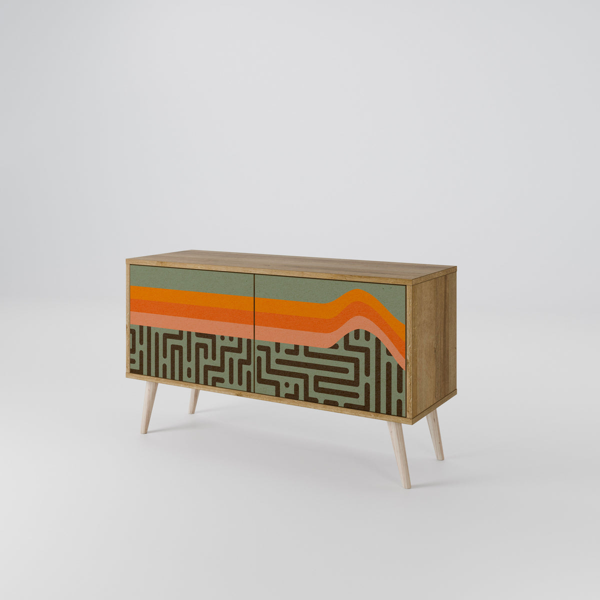 SIMPLE SOLUTIONS Kompaktní dvoudveřový TV stolek