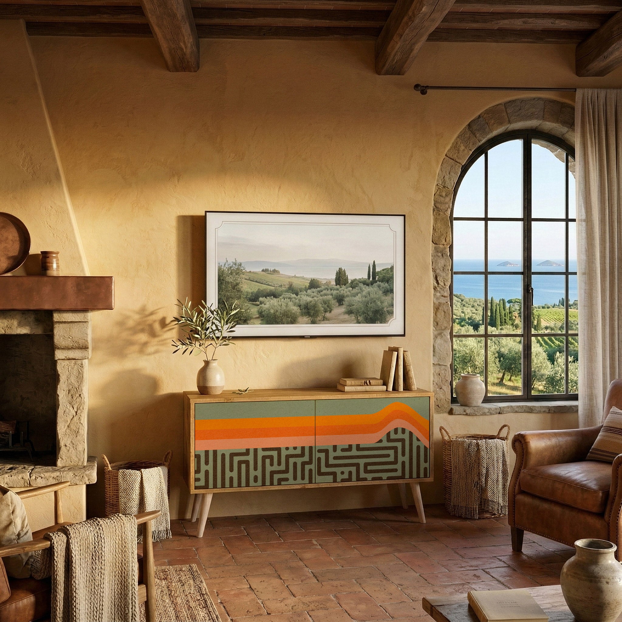 SIMPLE SOLUTIONS Kompaktní dvoudveřový TV stolek