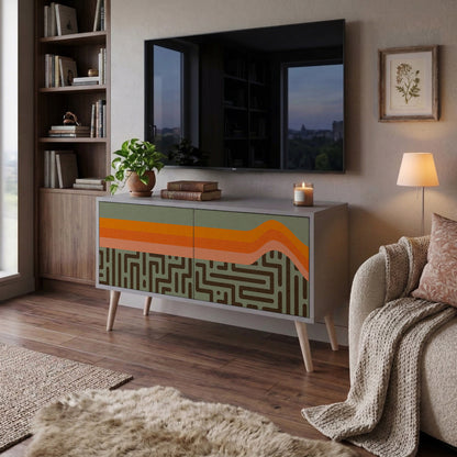 SIMPLE SOLUTIONS Kompaktní dvoudveřový TV stolek