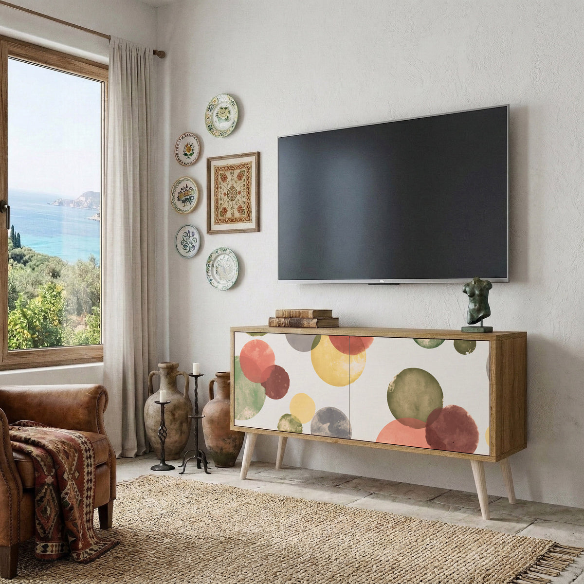 FLEETING HAPPINESS Kompaktní dvoudveřový TV stolek