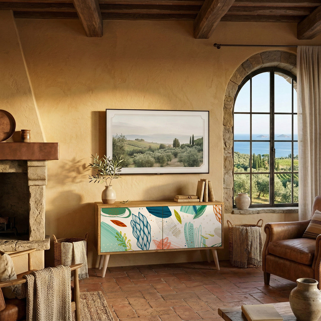 BOTANICAL HURRICANE Kompaktní dvoudveřový TV stolek