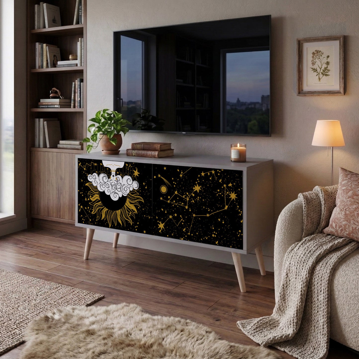 STELLAR CONSTELLATIONS Kompaktní dvoudveřový TV stolek
