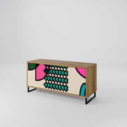 GEOMETRIC RHAPSODY Kompaktní dvoudveřový TV stolek
