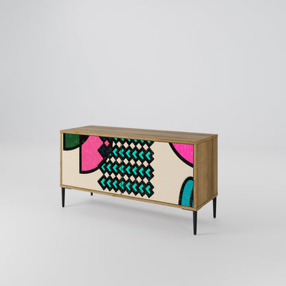 GEOMETRIC RHAPSODY Kompaktní dvoudveřový TV stolek