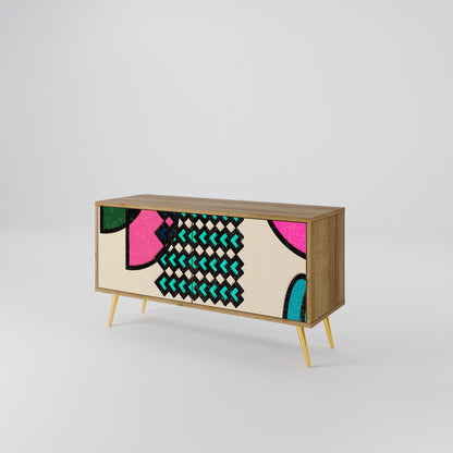 GEOMETRIC RHAPSODY Kompaktní dvoudveřový TV stolek