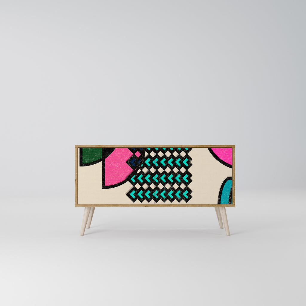 GEOMETRIC RHAPSODY Kompaktní dvoudveřový TV stolek