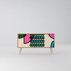 GEOMETRIC RHAPSODY Kompaktní dvoudveřový TV stolek