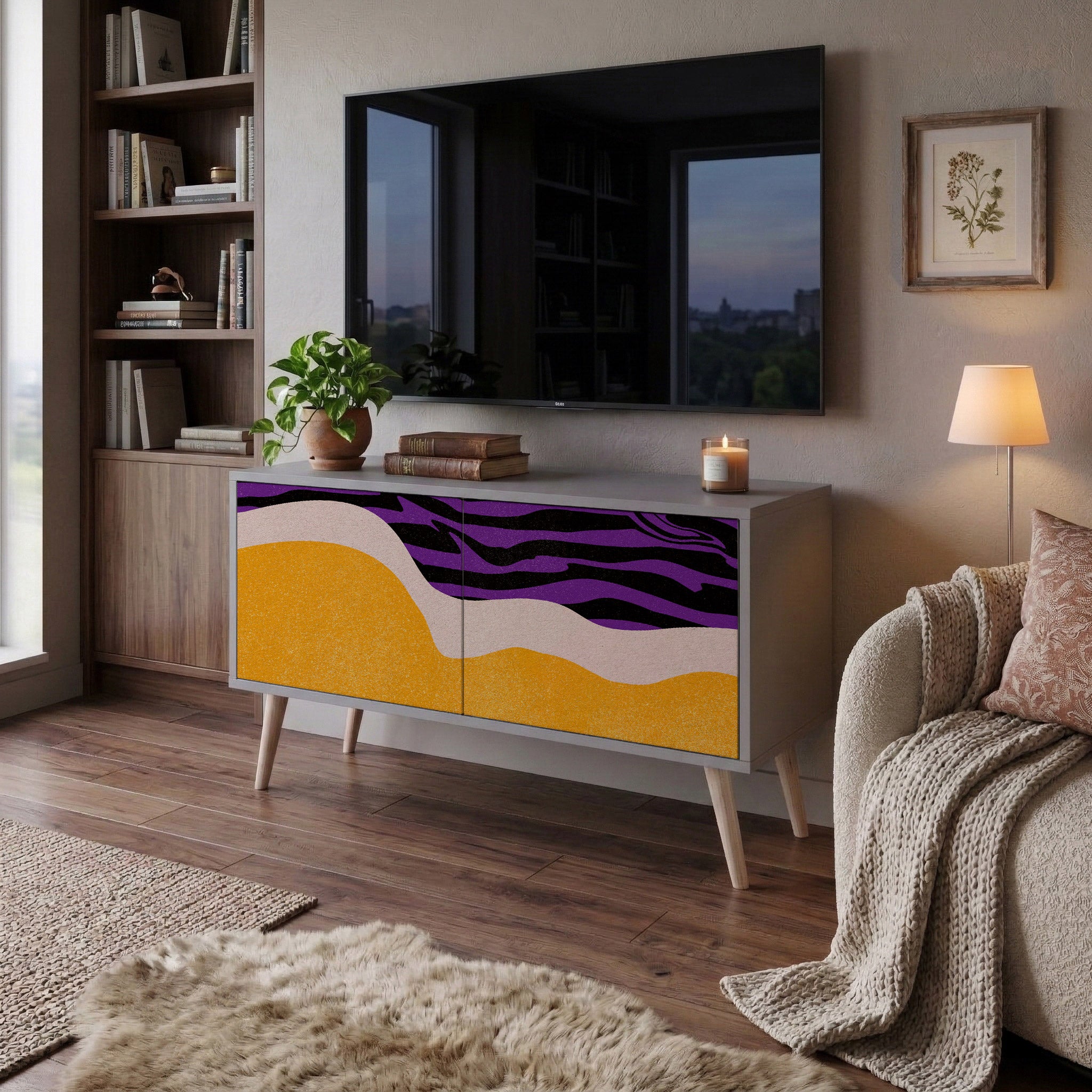 INDEPENDENT BORDER Kompaktní dvoudveřový TV stolek